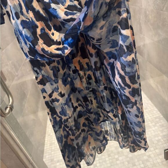 Elliatt Heavenly Creatures Blue Iridescent Long Sleeves Dress - Picture 8 of 11